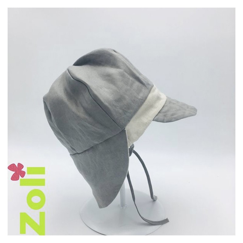 Chapeau zoli bébé/enfant en lin - Taupe/Beige