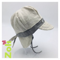 Chapeau zoli bébé/enfant en lin - Taupe/Beige