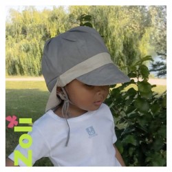 Chapeau zoli bébé/enfant en lin - Taupe/Beige