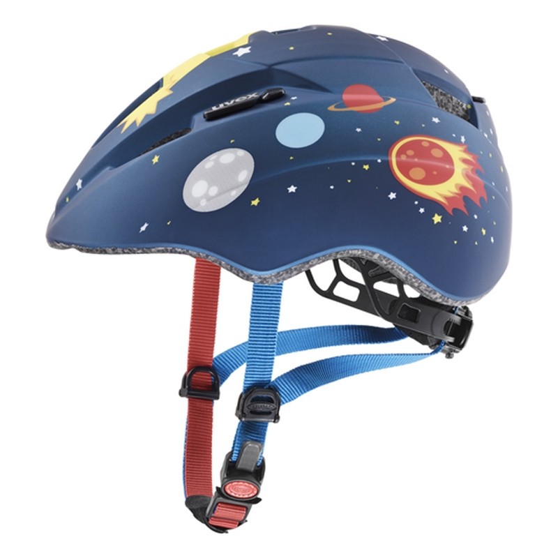Casque velo bebe UVEX Kid 2 CC Dark Blue Rocket Mat
