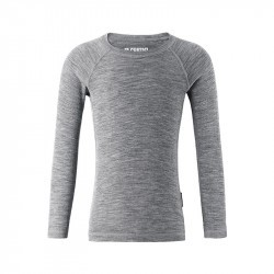 Ensemble Rayé de Sous-vêtements Thermiques Enfant en Coton Automne Hiver  Vêtements de Détente à Demi-col Roulé épaissis Gris