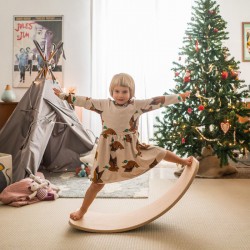 Planche Wobbel d'équilibre en bois