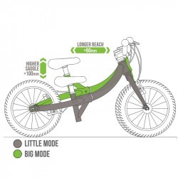 Draisienne évolutive en vélo - Little Big Bike - Rouge