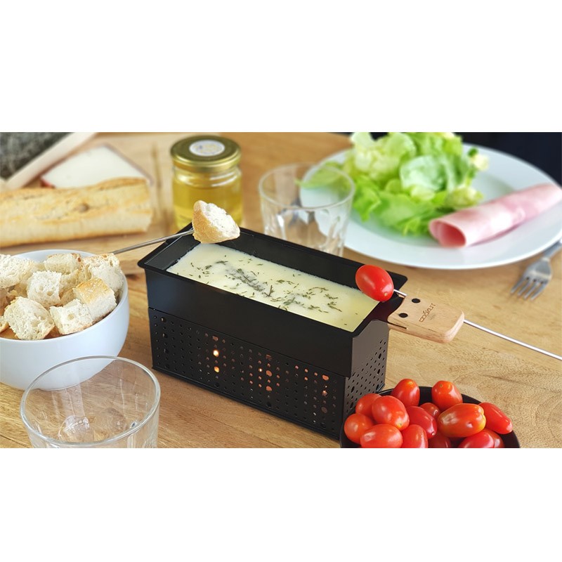 Appareil à raclette Cookut fondue et raclette à la bougie