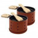 Raclette à la bougie Cookut - Set 2 personnes - Terracotta