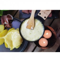 COOKUT-Raclette à la Bougie pour 2- Blanc - Montagne ~ Halte Terre Native