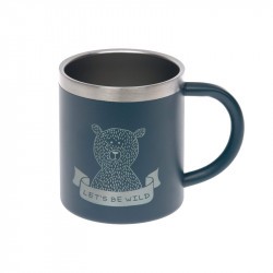Tasse inox enfant double paroi Lassig Bleu