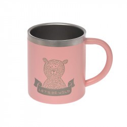 Tasse inox enfant double paroi Lassig Rose