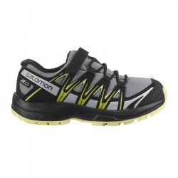 XA PRO 3D Kid CSWP - Chaussure Salomon enfant Imperméable -  Monument Black Char