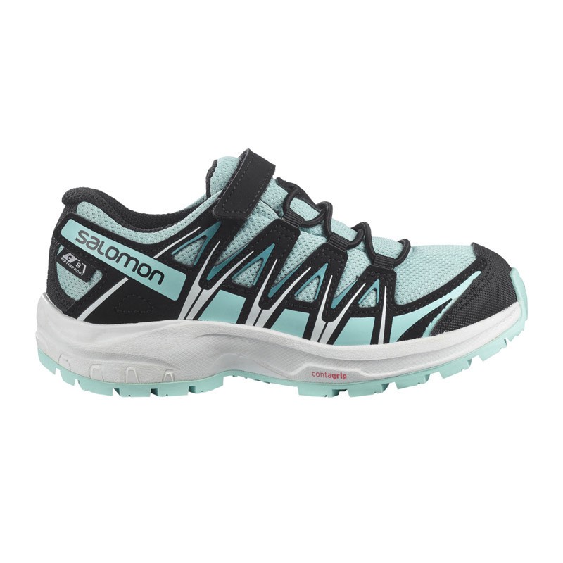 XA PRO 3D Kid CSWP - Chaussure Salomon enfant Imperméable Pastel Turquoise