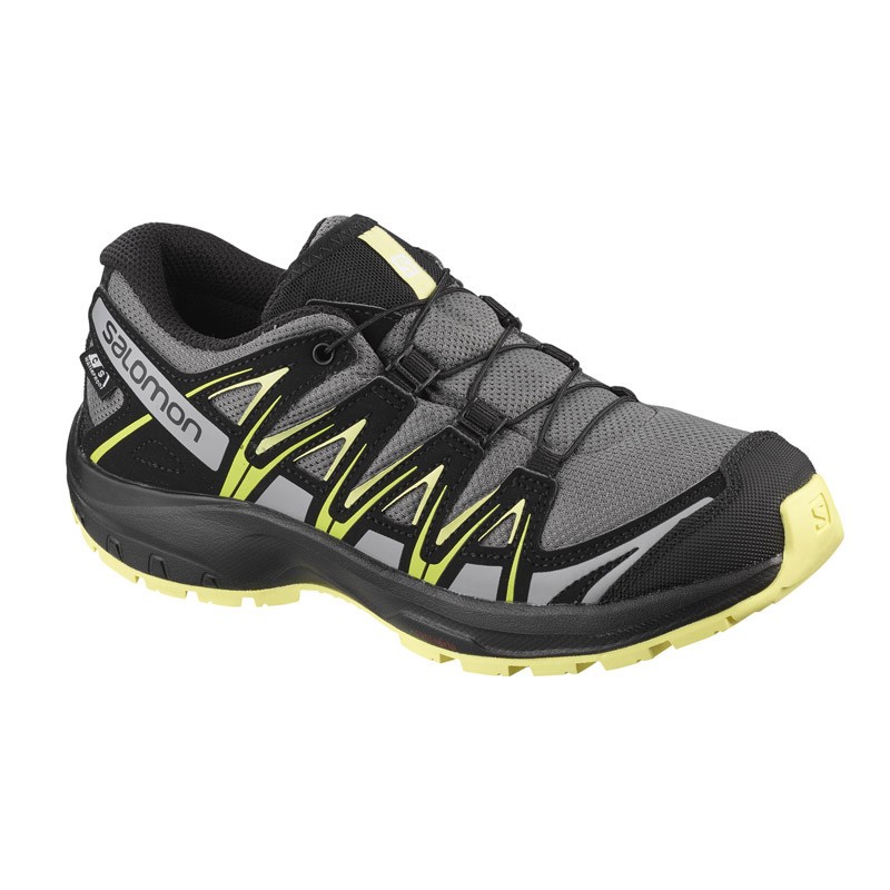 XA PRO 3D Junior CSWP - Chaussure Salomon enfant Imperméable - 31 au 35 - Gargoyle Black Char