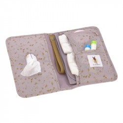 Lassig pochette de change bébé Fleurs lilas