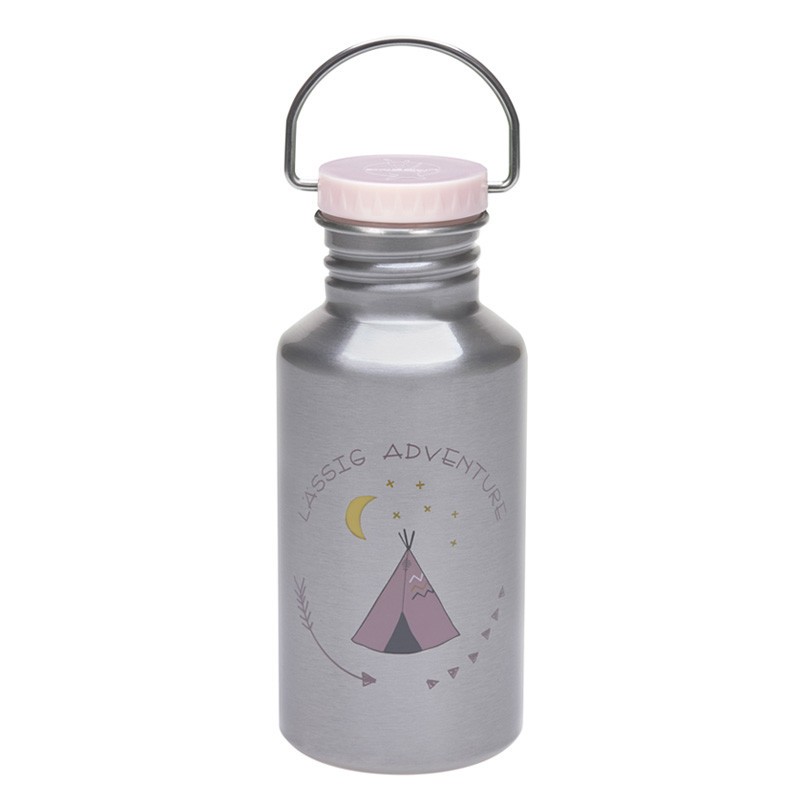 Gourde enfant inox 500ml - Lassig - Adventure Tipi