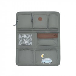 Organisateur de voiture Organisateur de siège d'auto- Organisateur de  voiture pour enfants- Protecteur de dossier de siège d'auto- Organisateurs  de voiture étanches- Tableau de siège d'auto 1 Gris PCS