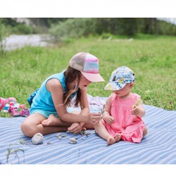 Casquette anti-uv bébé - Buff bleu