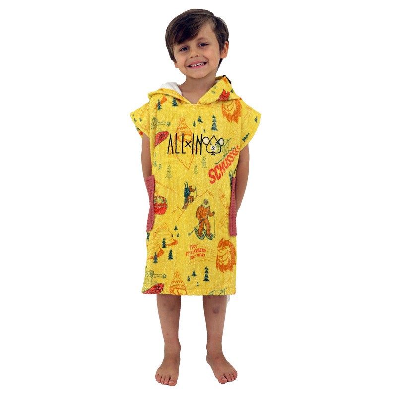 Poncho bébé -2 à 5 ans - All-in - Yellow/Brown