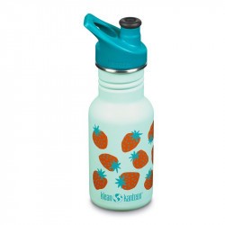 Kid Kanteen 350 ml en Inox - bouchon Sport - blue tint strawberries