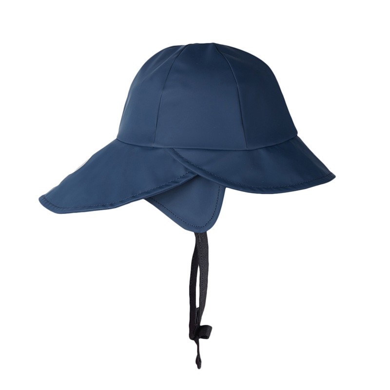 Chapeau Imperméable Style Cloche - Bleu Marine Wax Cotton - Taille Réglable - Marque Peak & Brim - Neuf