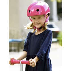 casque velo enfant Micro Rose framboise