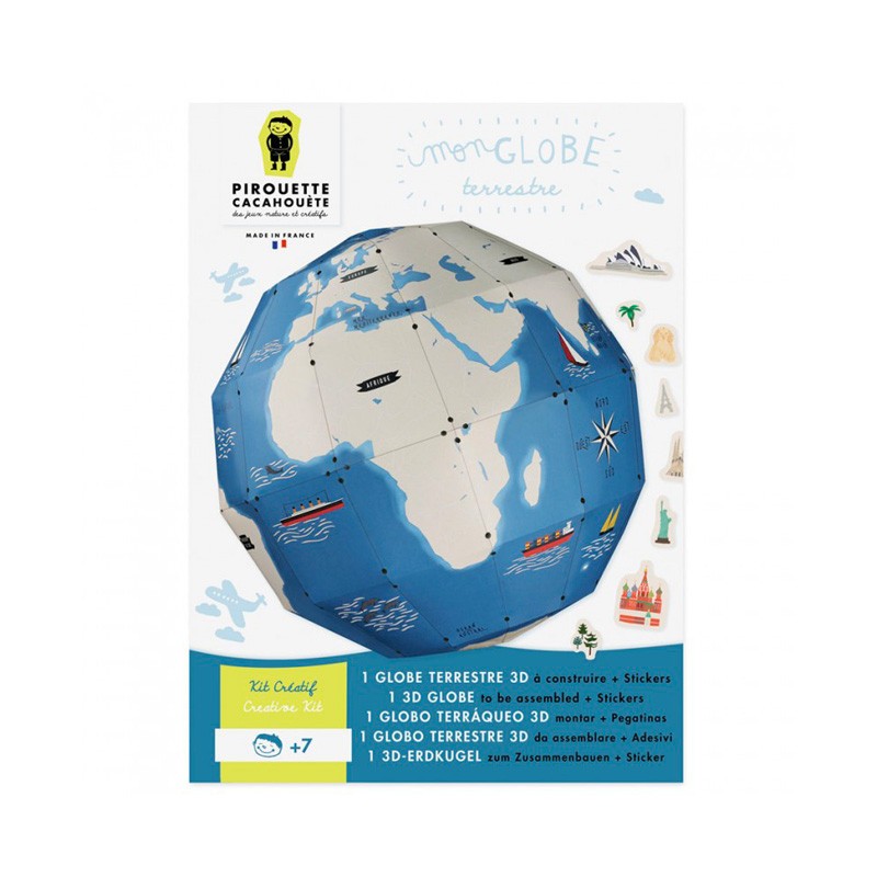 Kit Créatif Globe terrestre - Pirouette Cacahouète