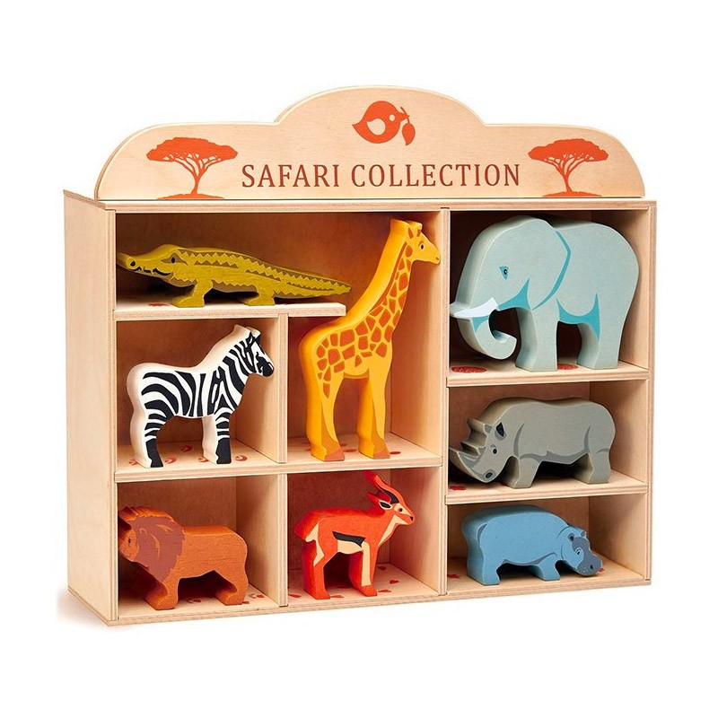 Set animaux safari en bois - Tender Leaf