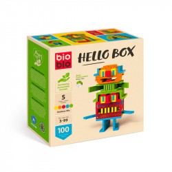 Hello Box Rainbow Mix 100 briques - Bioblo