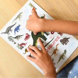 stickers créatifs enfant - poppik dinosaures