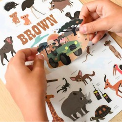 stickers créatifs enfant - poppik savane