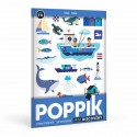 Mini Poster + 26 gommettes - La Mer - Poppik