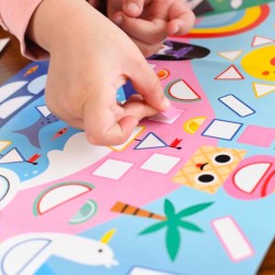 Poster pour enfant avec stickers - les saisons - poppik