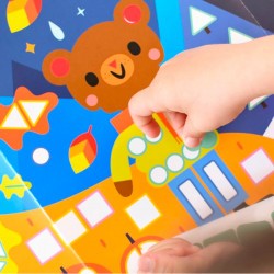 Poster créatif pour enfant avec stickers - les saisons - poppik