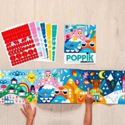 Poster stickers enfant - les saisons - poppik
