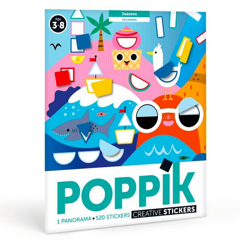 Poster Créatif Les Saisons 3-7 ans + 520 gommettes - Poppik