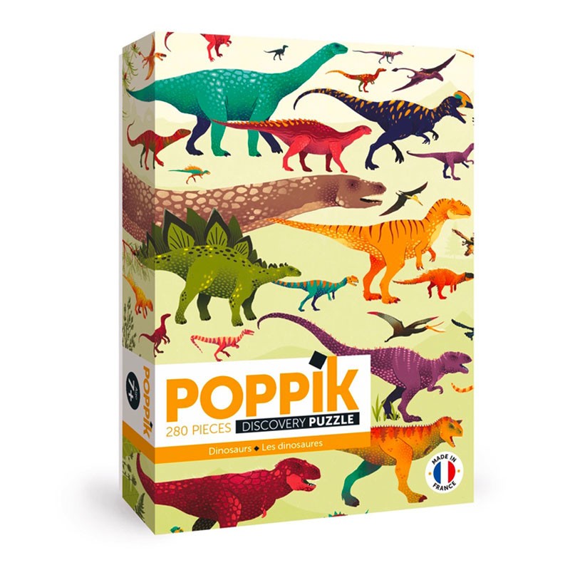 Puzzle éducatif Dinosaures 7 ans - 280 pièces - Poppik