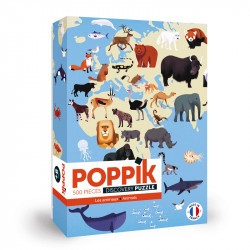 Puzzle éducatif Poppik 500 pièces - Animaux (7 ans)