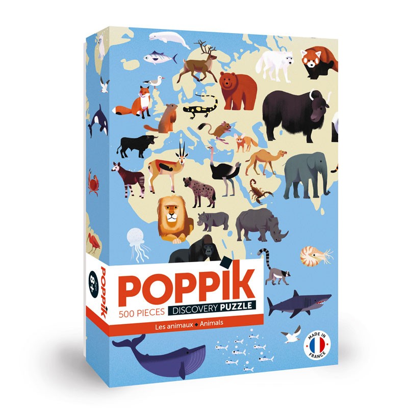 Puzzle éducatif Animaux 7 ans - 500 pièces - Poppik