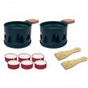Raclette à la bougie Cookut - Set 2 personnes - Sapins - Serie Limitée
