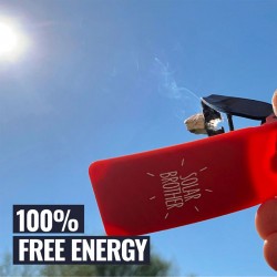 briquet solaire allume-feu rouge