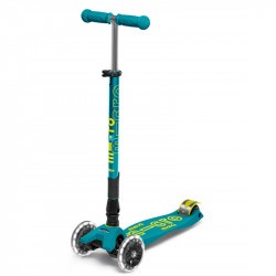 Trottinette 3 Roues Micro Maxi Deluxe Pliable Avec LED - Guidon Réglable 61-85 Cm, Pour Enfants 5-12 Ans (max 50 Kg)
