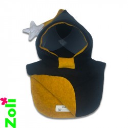 Capuchon enfant Zoli - Noir / Ocre