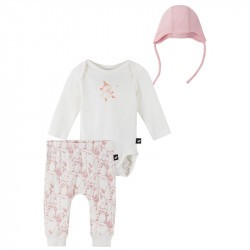 Coffret naissance Coton Bio Moomin Dyrbaraste - Reima rose