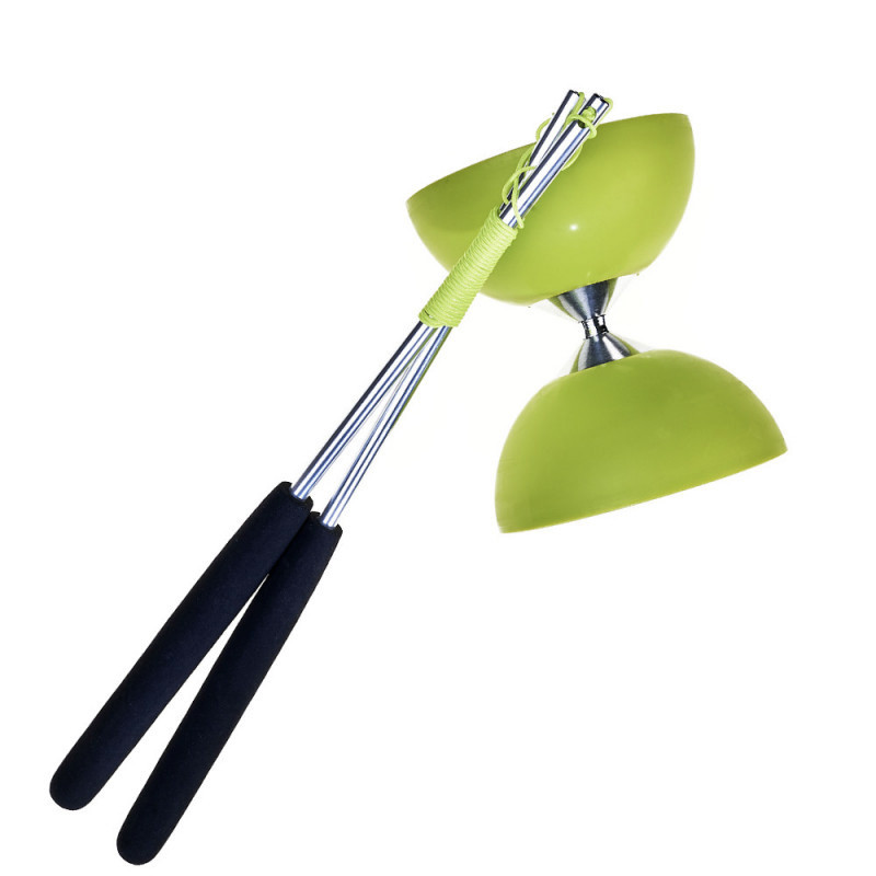 Diabolo enfant avec baguette en aluminium - Vert