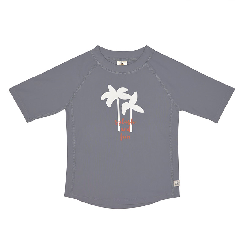 T-shirt de bain anti-uv bébé - Lassig - Palmiers gris rouille