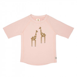 T-shirt de bain anti-uv bébé - Lassig - Girafe rose poudré