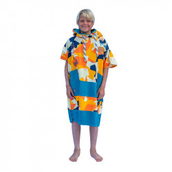 Poncho surf enfant - 6 à 9 ans - All-in - Camo Sunny/Navy Waffle