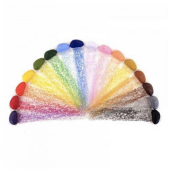 16 Crayons cailloux 100% naturel + sac en coton - Poppik