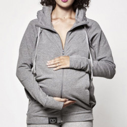 Sweat de portage et grossesse unisexe - Love Radius - Gris athlétique