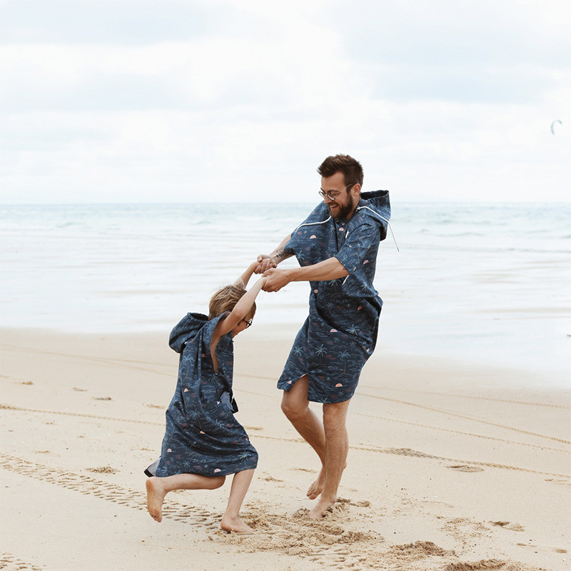 Poncho microfibre - Minimiz - Tahiti blue