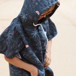 Poncho microfibre - Minimiz - Tahiti blue