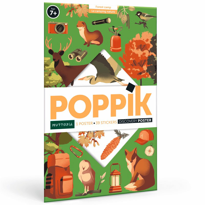 Poster Discovery Poppik et 39 stickers - Le camping